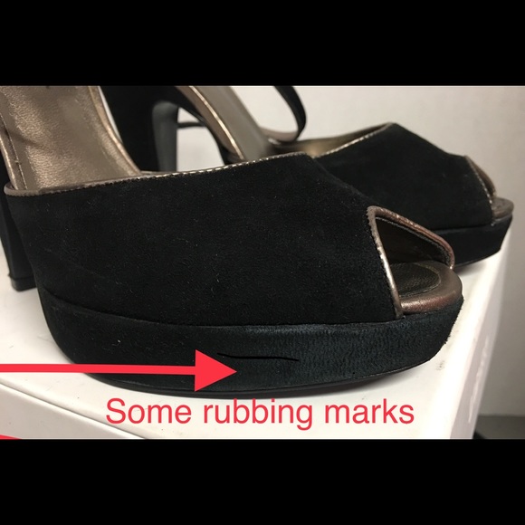 CASSANDRA RAY BlackSuedePewter LeatherTrimPlatform - Picture 4 of 7